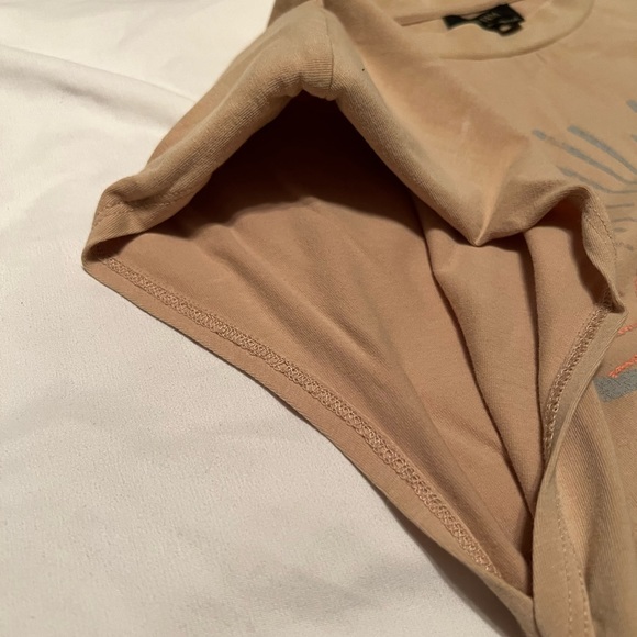 AFRM graphic tank with shoulder pads size xs tan - Picture 4 of 9